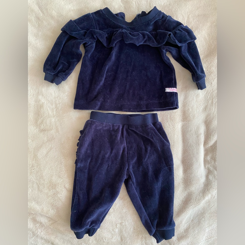 Ruffle Butts Navy Kids Matching Set
